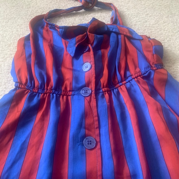 Red and Blue Stripe Halter Dress - Picture 8 of 16